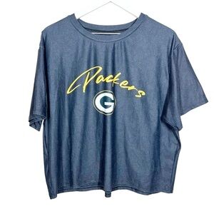 Certo Womens Oversized NFL Green Bay Packers Short Sleeve Shirt Performance XXL